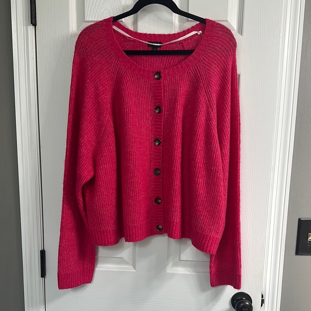 Torrid Pink Cardigan Sweater Soft Knit Long Sleeve
